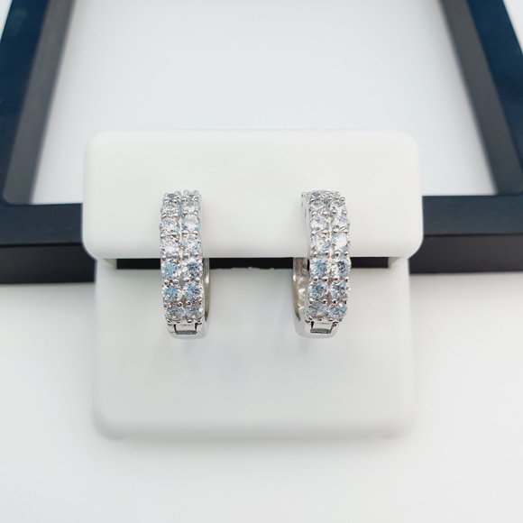 "925 Sterling Silver Cubic Zirconia Earrings, UU1P6A6156 - Picture 10 of 11